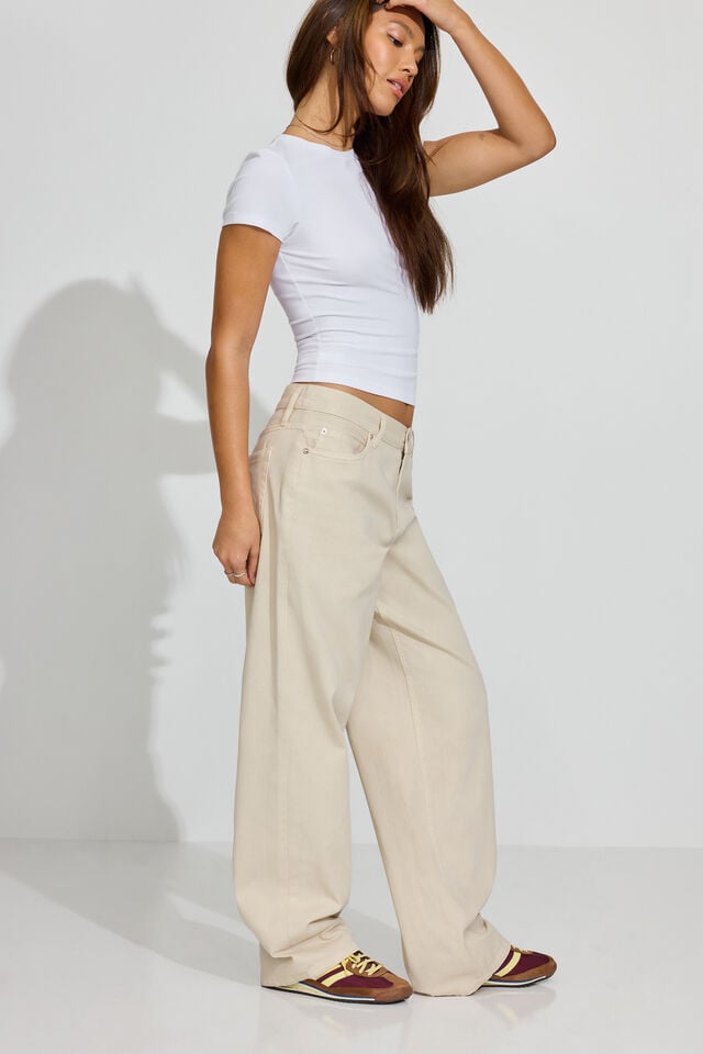 White Garage Low Rise Women Pants | A-4791380