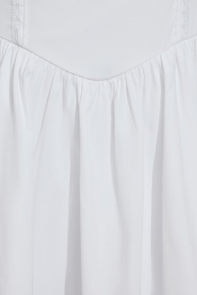 White Garage Plunge V-neck Women Dress | A-1708592