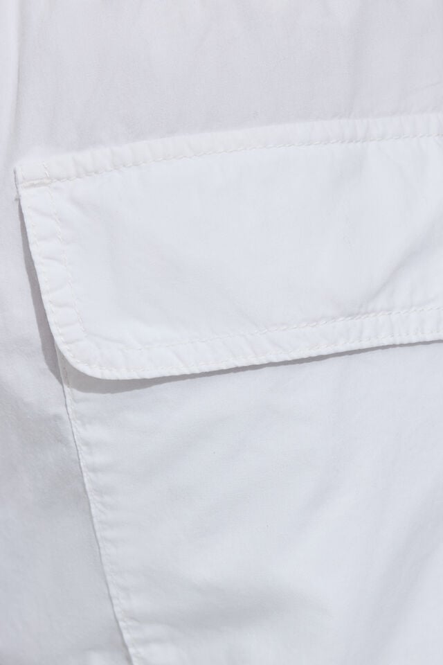 White Garage Poplin Extreme Baggy Women Cargo Pants | A-3745186