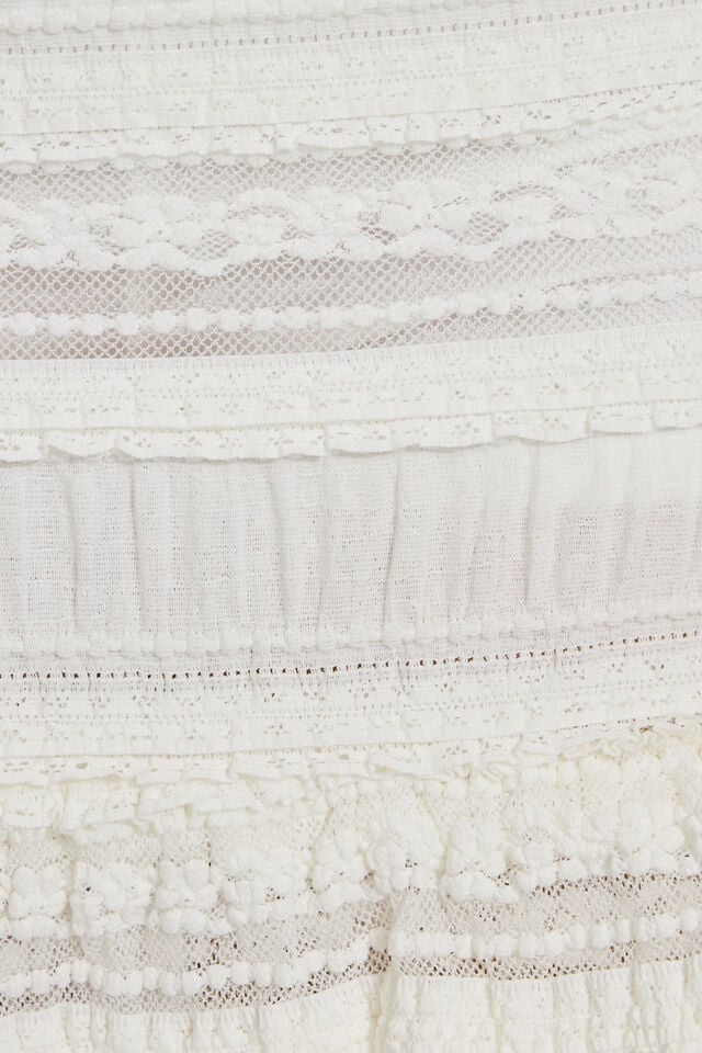 White Garage Ruffle Lace Women Skirts | A-3902781