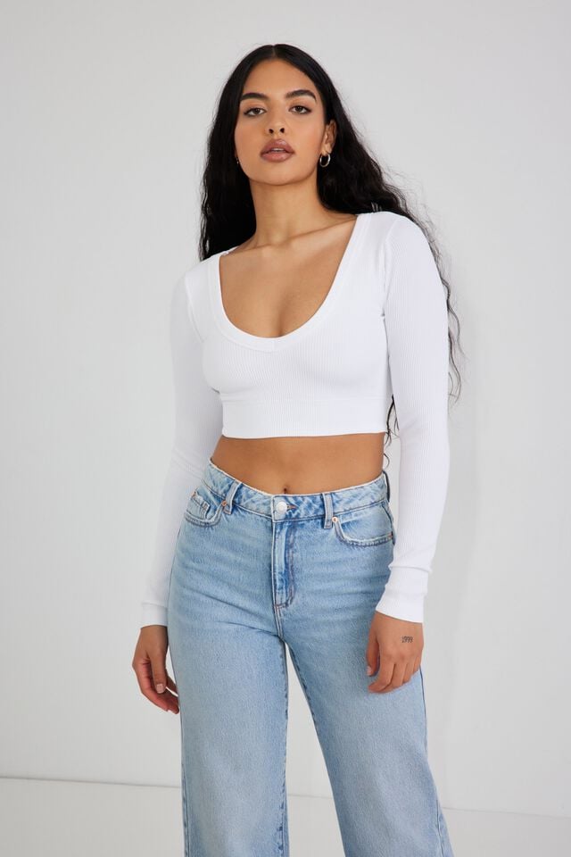White Garage Sonia Seamless Women Long Sleeve | A-9347108