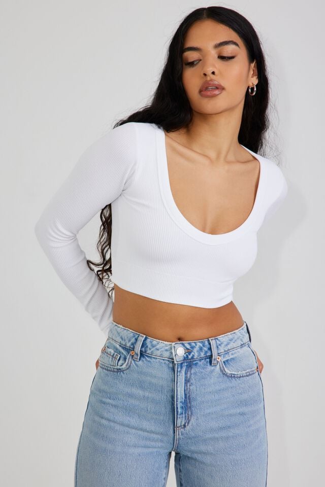 White Garage Sonia Seamless Women Long Sleeve | A-9347108