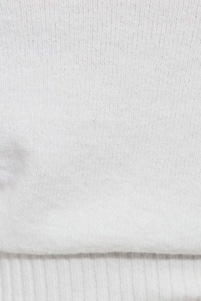 White Garage Spongy Off Shoulder Women Sweater | A-6825904