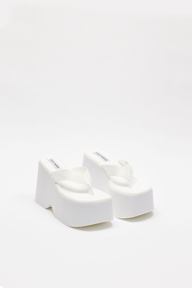 White Garage Steve Madden Gwen Platform Women Sandals | A-2045713