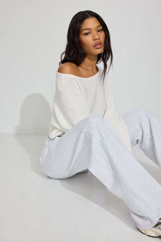 White Garage Supersoft Loose Crop Women Sweater | A-2093481