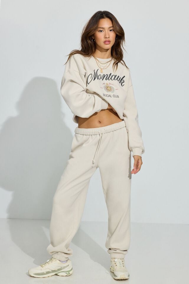 White Garage Ultrafleece Boyfriend Women Sweatpants | A-7834910