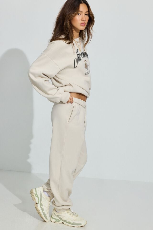 White Garage Ultrafleece Boyfriend Women Sweatpants | A-7834910