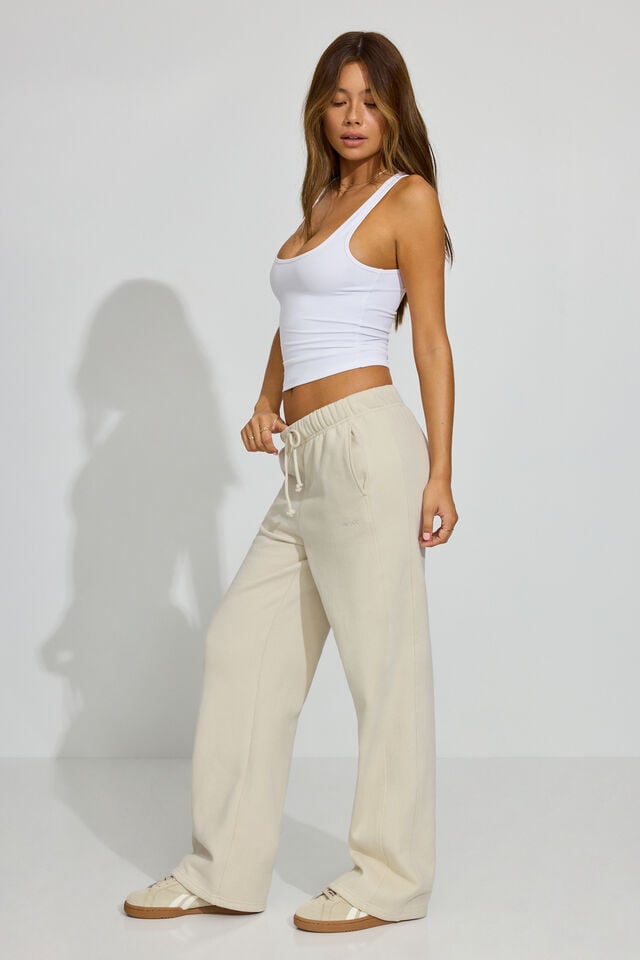 White Garage Ultrafleece Straight Leg Women Sweatpants | A-5831967