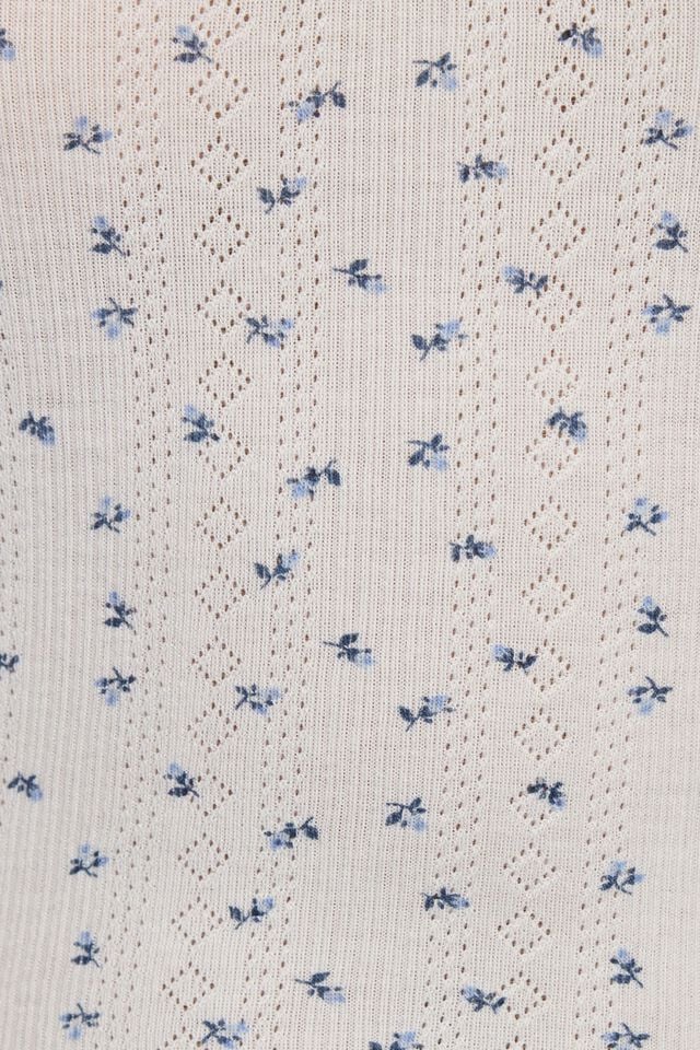 White / Blue Garage Tiny Pointelle Women Shorts | A-5143297