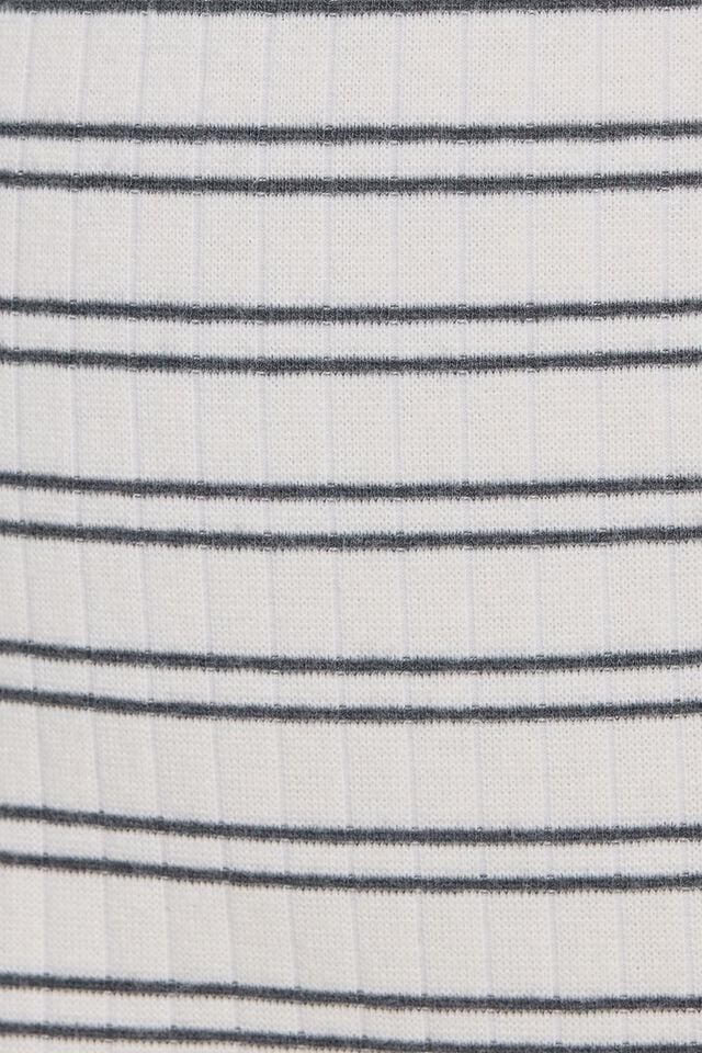 White / Grey Garage Ribbed Women Shorts | A-7965483